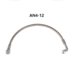 ⁦Turbo Oil Feed Line 48" Steel Braided 4AN 90 Degree Straight Hose⁩ - الصورة ⁦8⁩