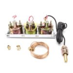 Mechanical 2'' 52mm Chrome Triple Gauge Set Water Temp Oil Pressure AMP Meter - Ảnh 4