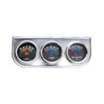 Mechanical 2'' 52mm Chrome Triple Gauge Set Water Temp Oil Pressure AMP Meter - Ảnh 7