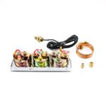 Mechanical 2'' 52mm Chrome Triple Gauge Set Water Temp Oil Pressure AMP Meter - Ảnh 11
