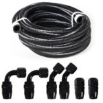 10/16/20FT 10AN CPE Fuel line Hose Braided Nylon Stainless Steel Oil Gas - Billede 2