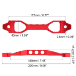 190mm Red Aluminum Alloy Car Battery Tie Down Bracket - Billede 4