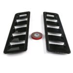 2PCS Universal Car Hood Vent Louver Scoop Cover Air Flow Intake Cooling Panel - Billede 3