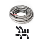 10/16/20FT 10AN CPE Fuel line Hose Braided Nylon Stainless Steel Oil Gas - Billede 14