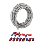 10/16/20FT 10AN CPE Fuel line Hose Braided Nylon Stainless Steel Oil Gas - Billede 22