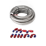 10/16/20FT 10AN CPE Fuel line Hose Braided Nylon Stainless Steel Oil Gas - Billede 15