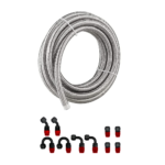 10/16/20FT 10AN CPE Fuel line Hose Braided Nylon Stainless Steel Oil Gas - Billede 23