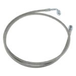 ⁦Turbo Oil Feed Line 48" Steel Braided 4AN 90 Degree Straight Hose⁩ - الصورة ⁦5⁩
