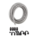 10/16/20FT 10AN CPE Fuel line Hose Braided Nylon Stainless Steel Oil Gas - Billede 24