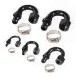 2PCS 4AN 6AN 8AN 10AN 12AN 0°/45°/90°/180° Push Lock Hose End Fitting Fuel Line Adaptor - Сурет 4