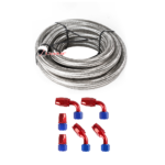 10/16/20FT 10AN CPE Fuel line Hose Braided Nylon Stainless Steel Oil Gas - Billede 17