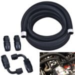 10/16/20FT 10AN CPE Fuel line Hose Braided Nylon Stainless Steel Oil Gas - Billede 8