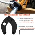 Adjustable Gland Nut Wrench 1266 +7463 Spanner Tool Set for Hydraulic Cylinder - Сурет 8