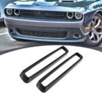 2PCS Front Grill Grille Insert Cover Trim for Dodge Challenger 2015-2023 Accessories - Billede 4