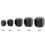 2PCS 4/6/8/10/12 AN Female Flare Fitting Cap Block Off Nut Aluminum For Fuel Systems — изображение 2