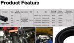 Black Fuel Hose Oil Gas Line AN4-AN6-AN8-AN10-AN12 Nylon/Stainless Steel Braided — изображение 2