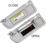 Left Driver & Right Passenger Side Sun Visor for Honda Civic 2006-2011 Light Gray 83280-SNA-A01ZC - Billede 5