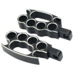 Black CNC Machined Footpegs for Harley-Davidson Motorcycles - Billede 4