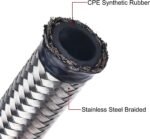 10/16/20FT 10AN CPE Fuel line Hose Braided Nylon Stainless Steel Oil Gas - Billede 3