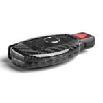 T-carbon Carbon Fiber Key Fob Cover Fits for Benz A B C E S G M V Class - Ảnh 5