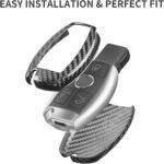T-carbon Carbon Fiber Key Fob Cover Fits for Benz A B C E S G M V Class - Ảnh 3