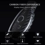 ⁦T-carbon Real Carbon Fiber Key Fob Cover Compatible with Mercedes Benz⁩ - الصورة ⁦2⁩