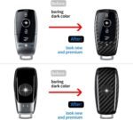 ⁦T-carbon Real Carbon Fiber Key Fob Cover Compatible with Mercedes Benz.⁩ - الصورة ⁦5⁩