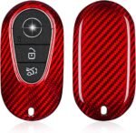 ⁦T-carbon Real Carbon Fiber Key Fob Cover Compatible with Mercedes Benz⁩ - الصورة ⁦7⁩
