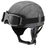 Retro German Motorcycle Half Helmet DOT Certified - I06 — изображение 16