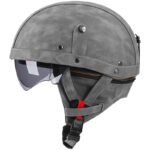 Retro German Motorcycle Half Helmet DOT Certified - I06 — изображение 14