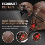 Retro German Motorcycle Half Helmet DOT Certified - I06 — изображение 6