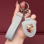 Genuine Leather Porsche Keychain — изображение 10