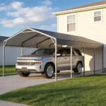 10x20ft Metal Carport Canopy with Galvanized Gable Roof — изображение 2
