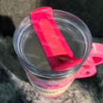 40oz Pink Bow-shaped handle Kitty Tumbler - Image 8